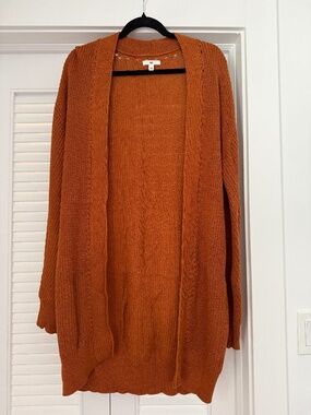 BP, Ribbed Long Cardigan, Size XS